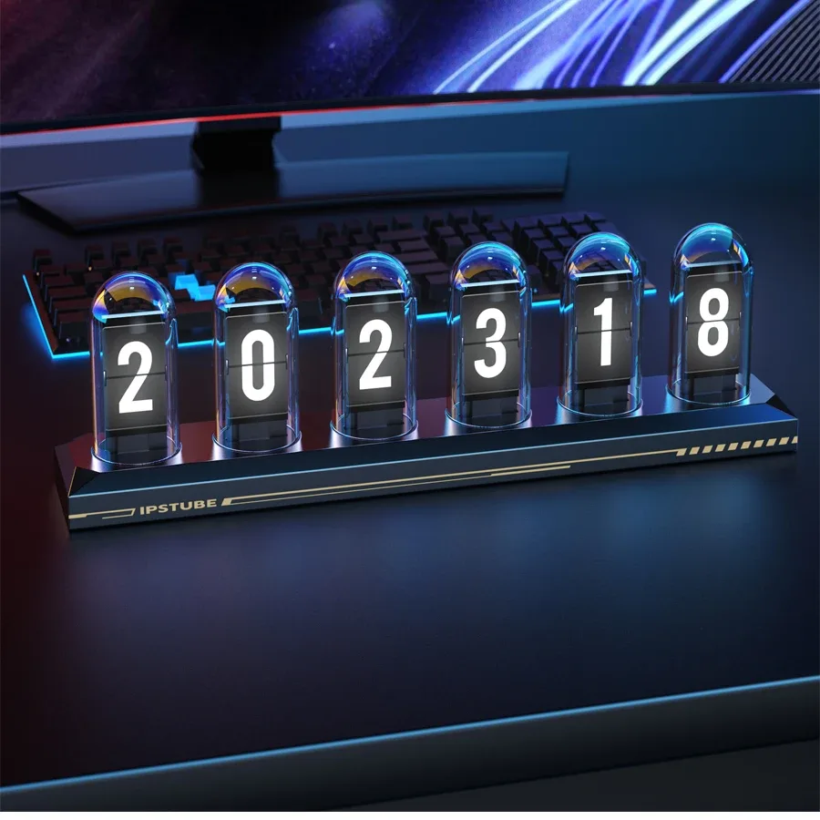 Horloge numérique à tubes RGB - Lampe de table décorative pour maison et bureau - Image 3