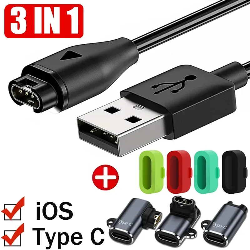 Câble de charge USB-C pour Garmin Fenix 7/6/5, Vivoactive 4/3, Forerunner 945