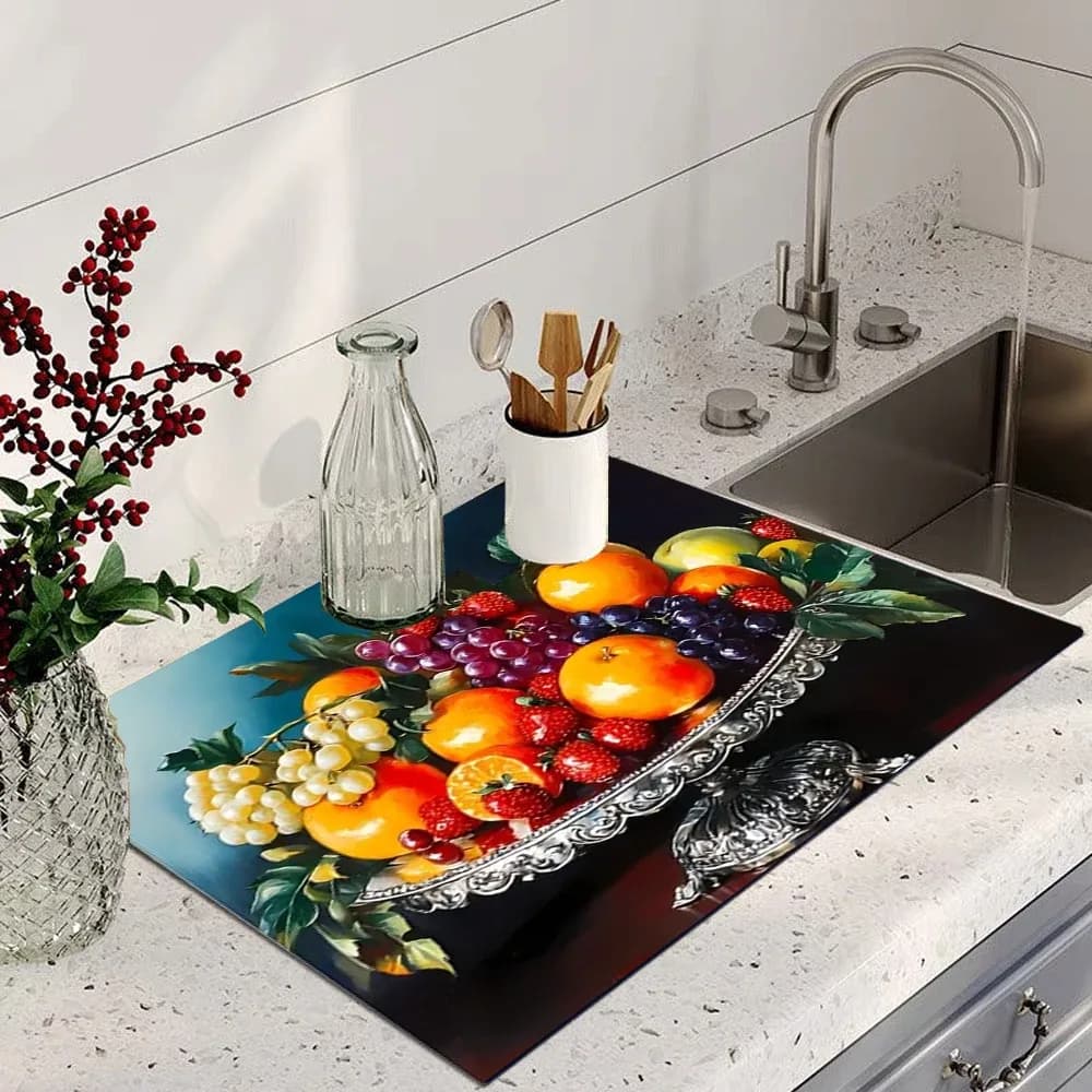 Tapis de séchage absorbant antidérapant pour cuisine et machine à café slide 6