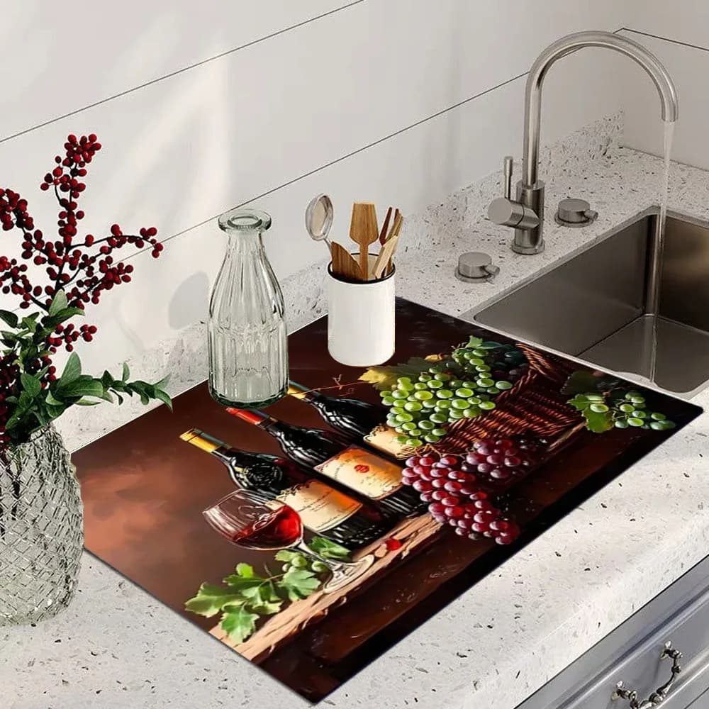Tapis de séchage absorbant antidérapant pour cuisine et machine à café slide 11