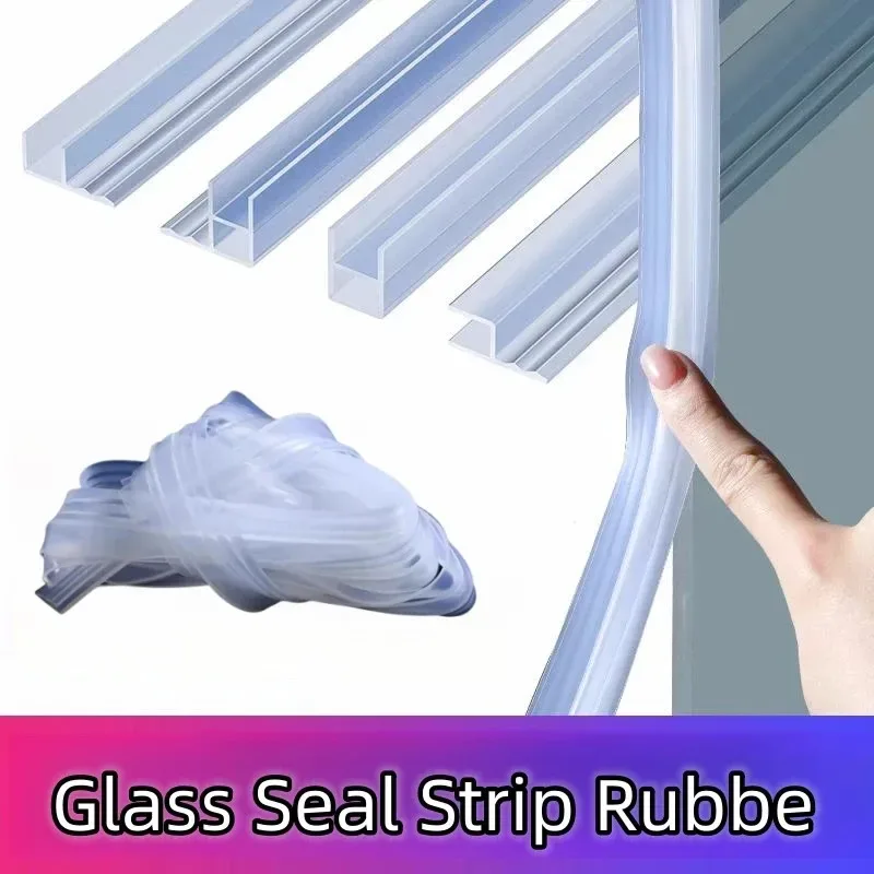 Joint d'étanchéité en silicone pour porte en verre (Profils H, F, U) - Image 1