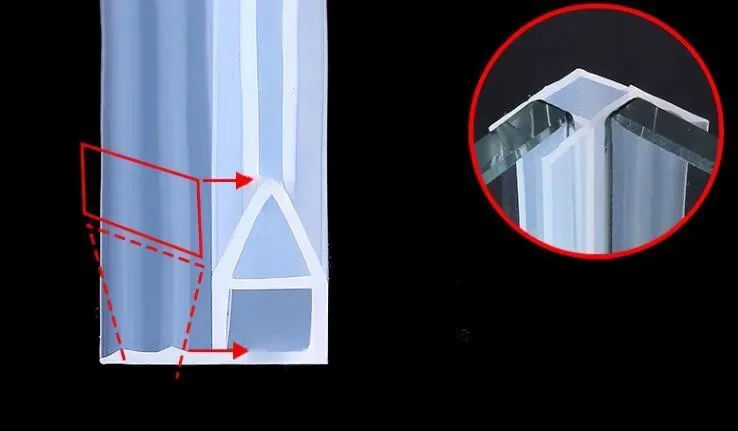 Joint d'étanchéité en silicone pour porte en verre (Profils H, F, U) slide 7