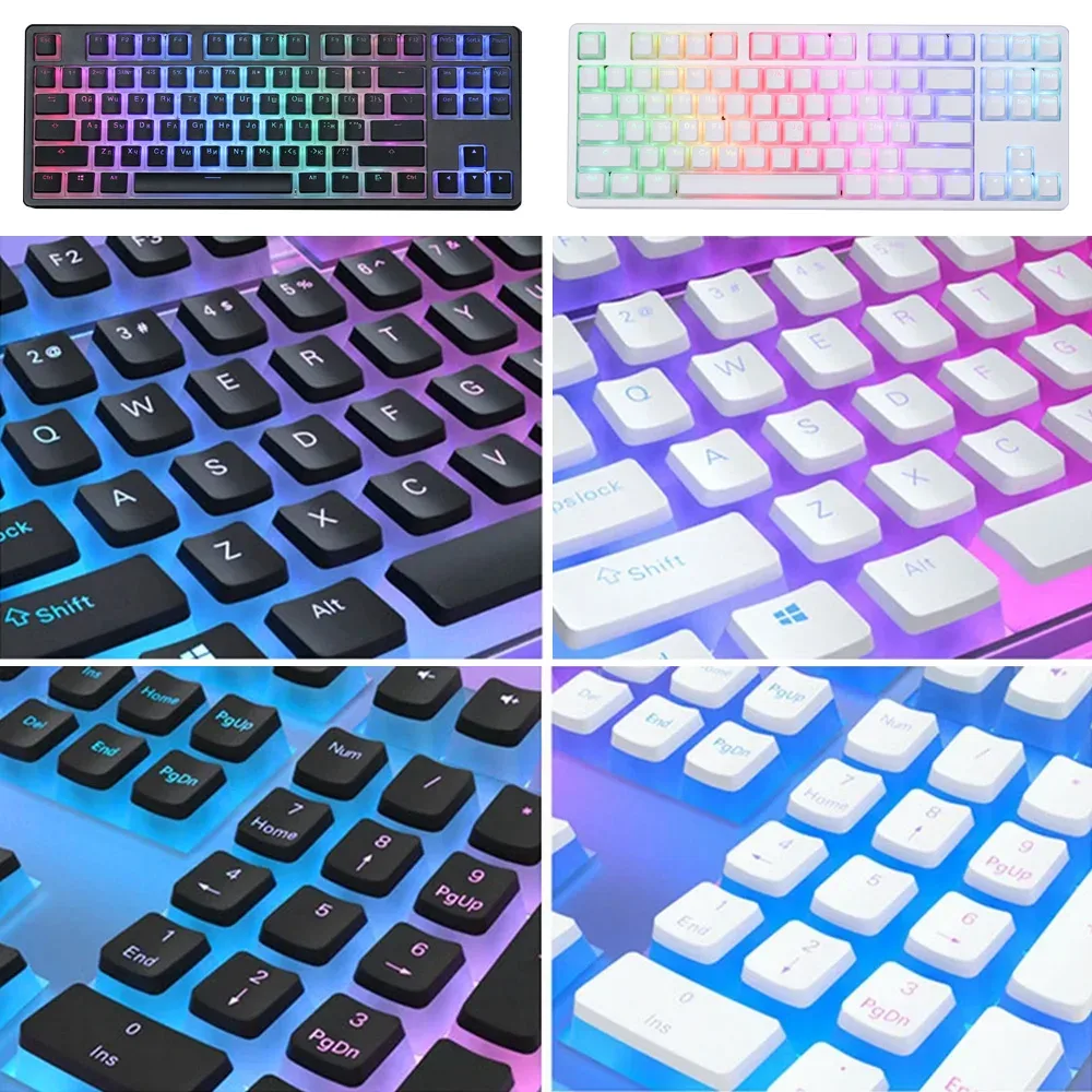 Set de 130 Keycaps Pudding PBT Double Shot pour Clavier Mécanique - Image 1