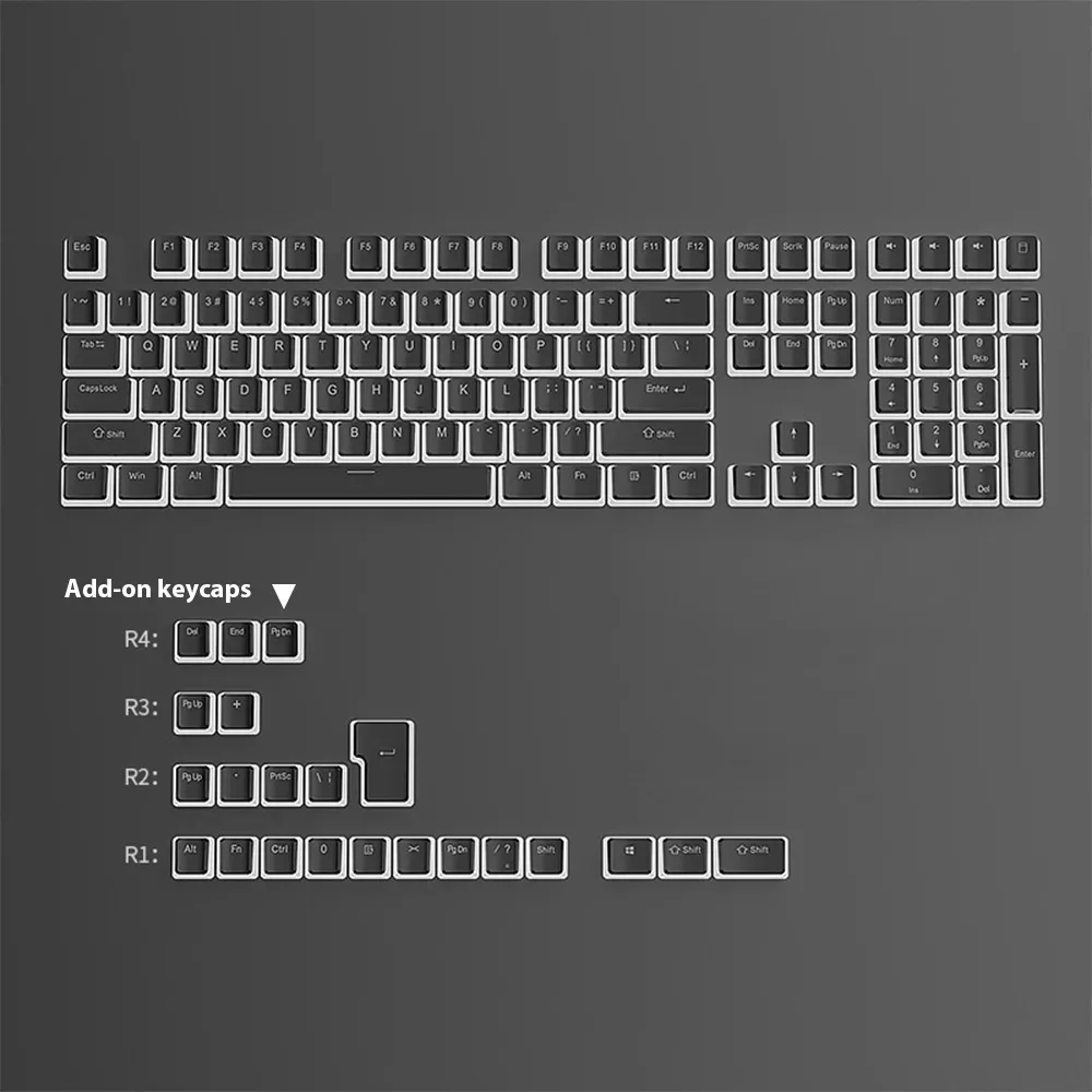Set de 130 Keycaps Pudding PBT Double Shot pour Clavier Mécanique slide 8