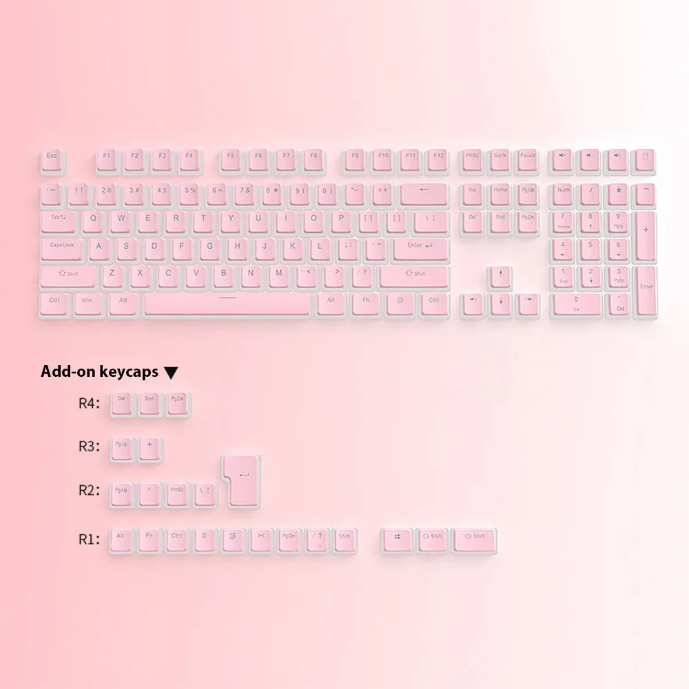 Set de 130 Keycaps Pudding PBT Double Shot pour Clavier Mécanique slide 9