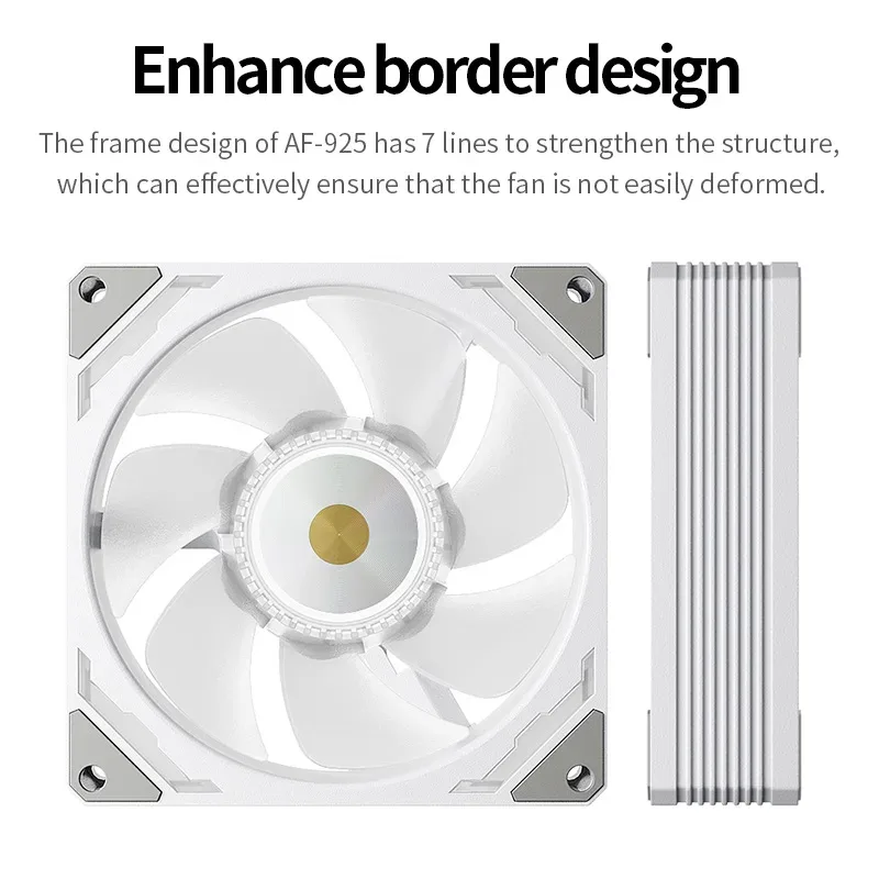 Teucer Ventilateur de Boîtier PC 90mm PWM ARGB - 800-2200 tr/min - Image 2