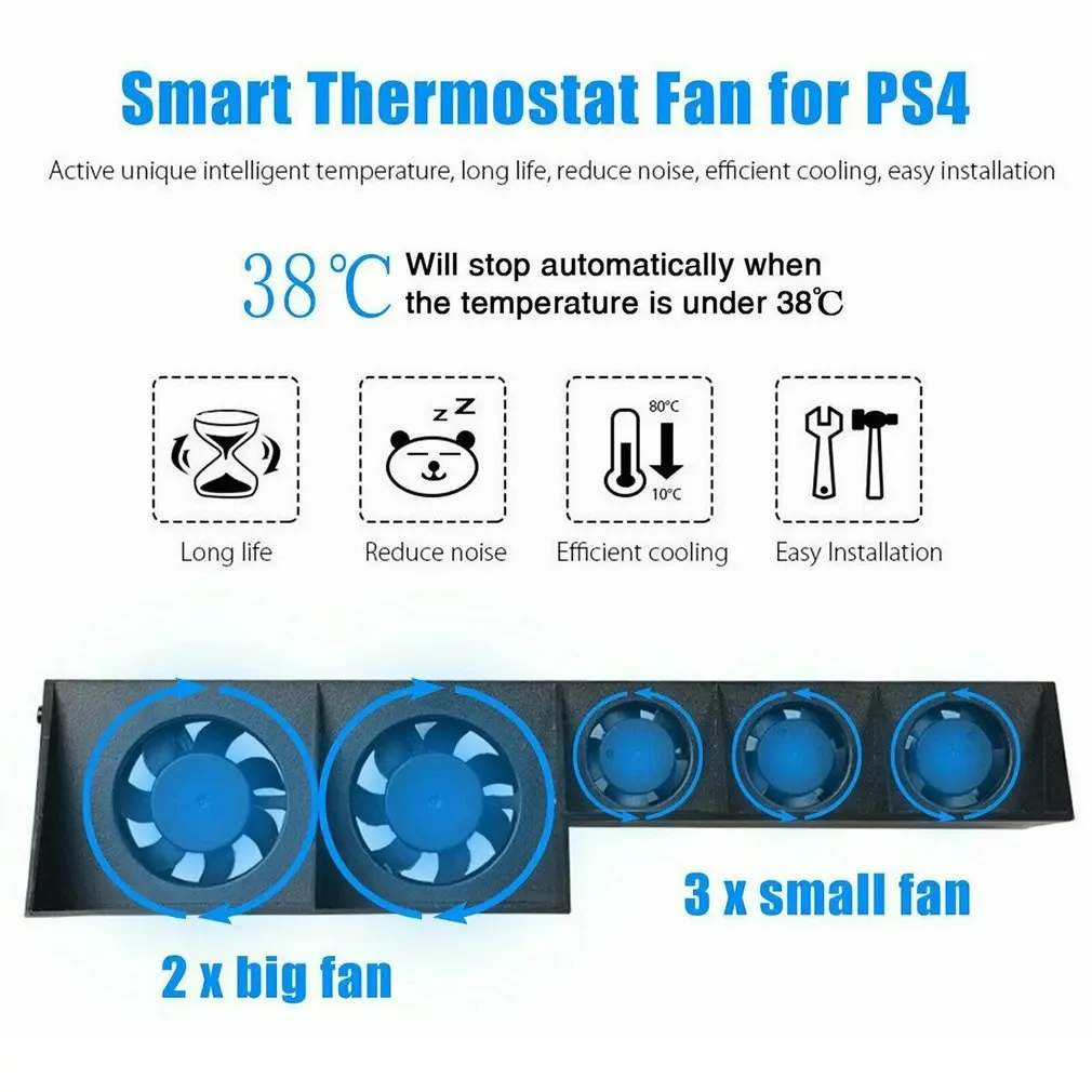 Ventilateur Turbo USB pour PlayStation 4 avec contrôle automatique de température slide 3