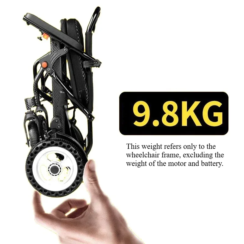 Fauteuil roulant électrique pliable ultra-léger avec batterie au lithium