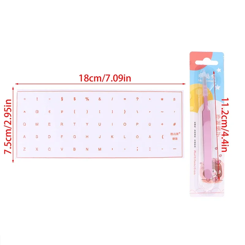 Autocollants de clavier allemands transparents avec pince de précision - Image 6