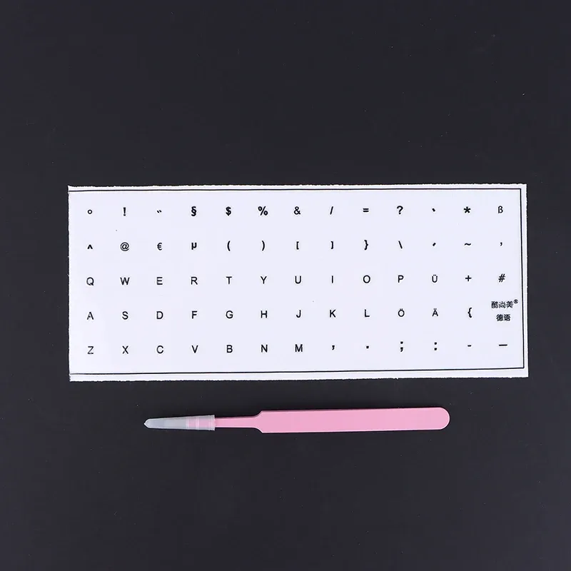 Autocollants de clavier allemands transparents avec pince de précision slide 7