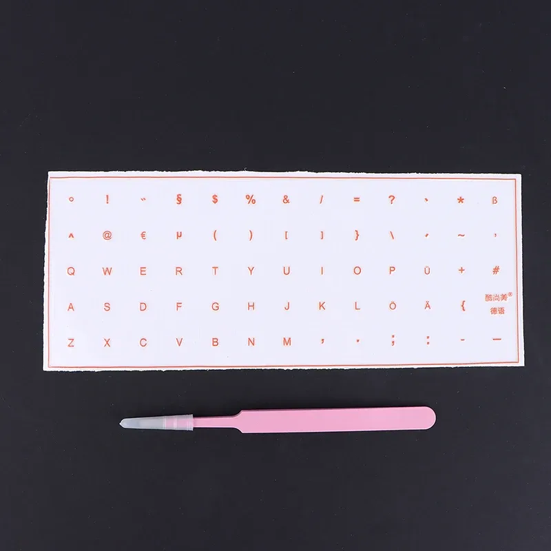 Autocollants de clavier allemands transparents avec pince de précision slide 9