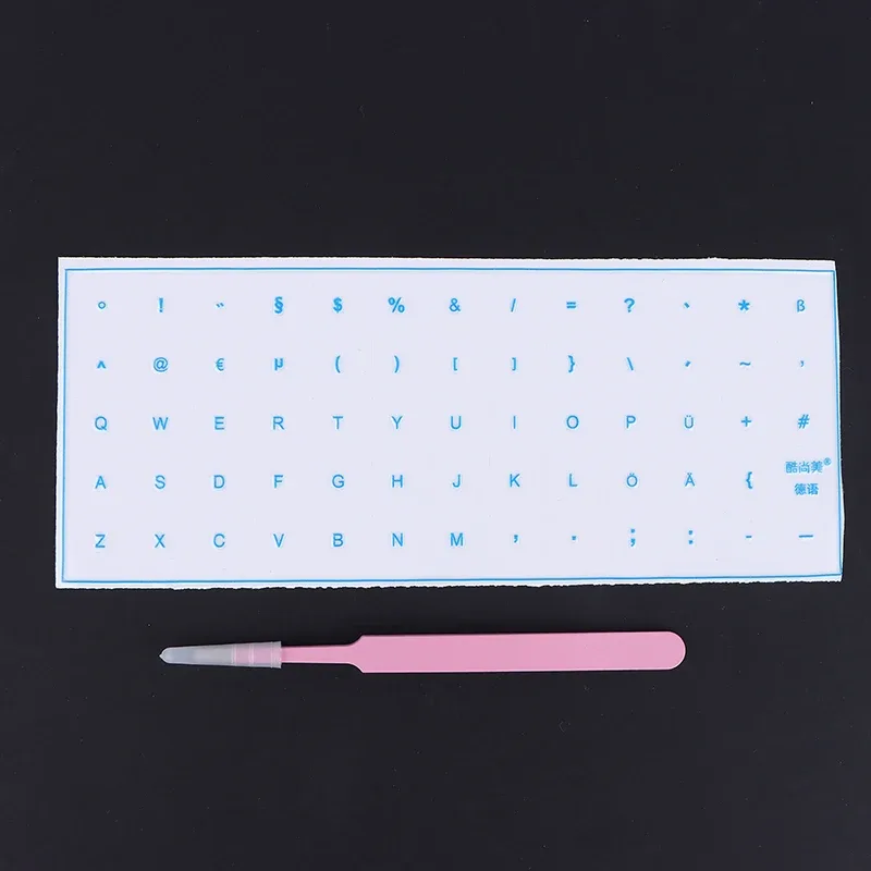 Autocollants de clavier allemands transparents avec pince de précision slide 10