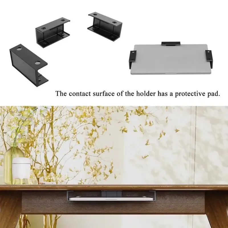 Support de rangement sous bureau pour ordinateur portable et accessoires - Image 4