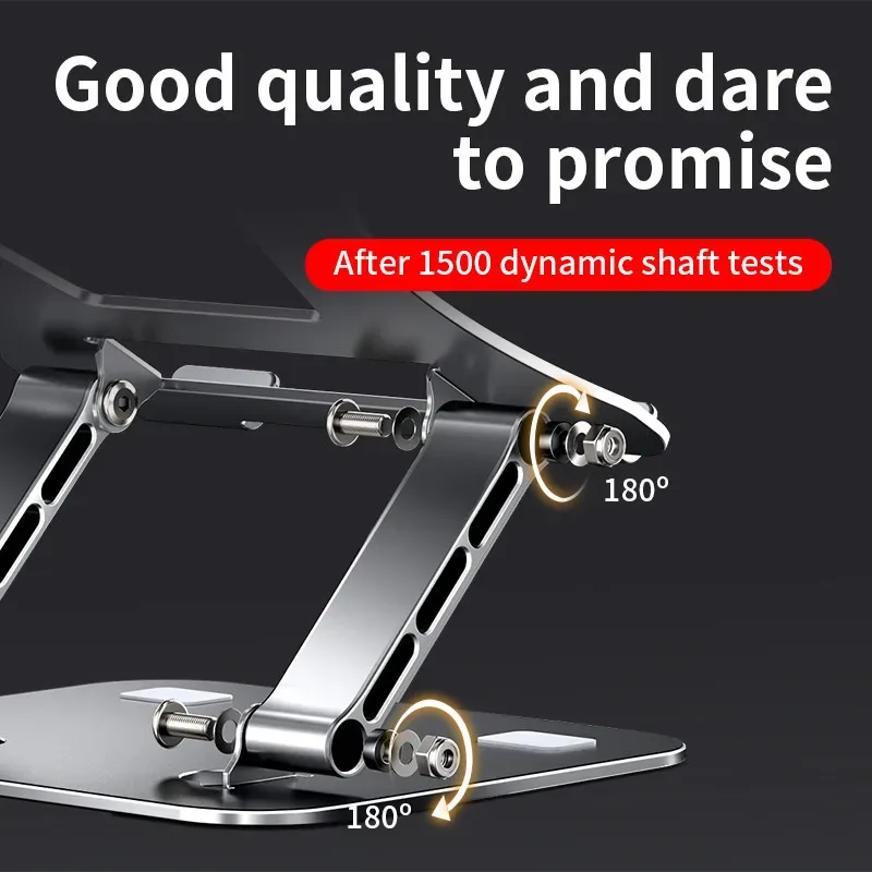 Support d'ordinateur portable en aluminium réglable et pliable (jusqu'à 17 pouces) - Image 5