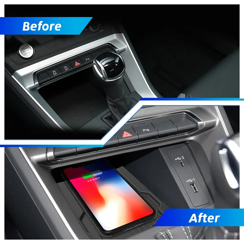 Chargeur sans fil 15W pour Audi Q3 (2015-2022) - Image 3
