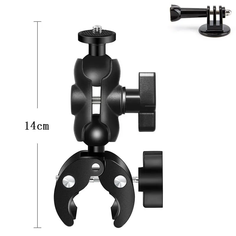 Double support de fixation moto avec perche à selfie extensible 1,5 m pour caméras d'action slide 16