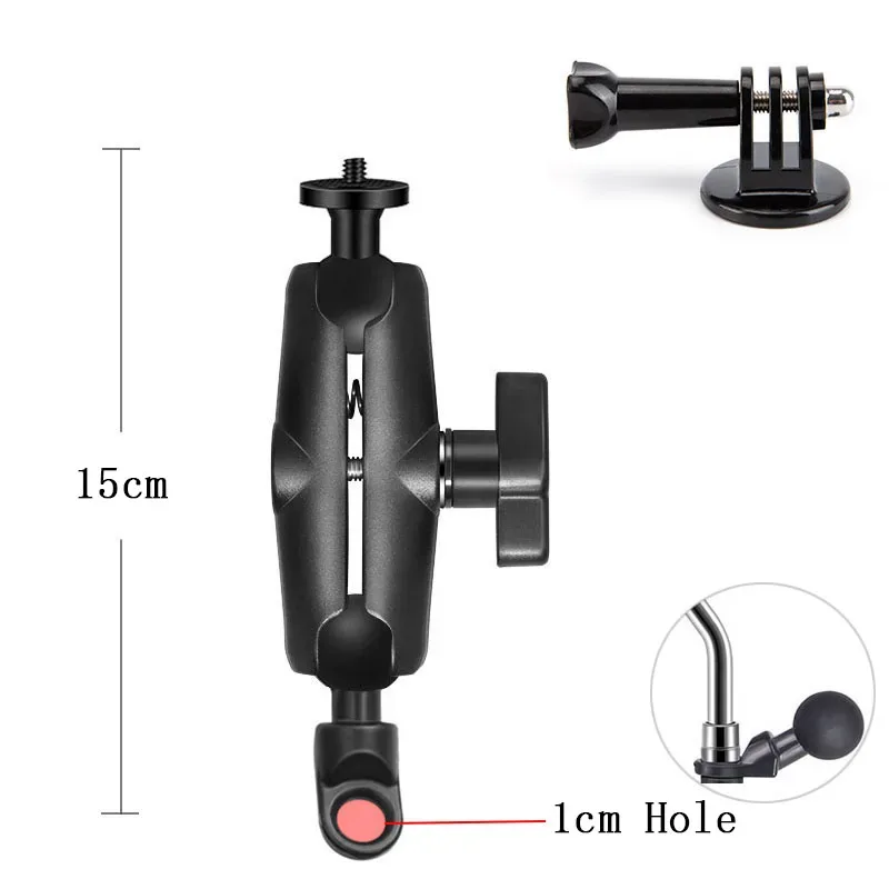Double support de fixation moto avec perche à selfie extensible 1,5 m pour caméras d'action slide 22