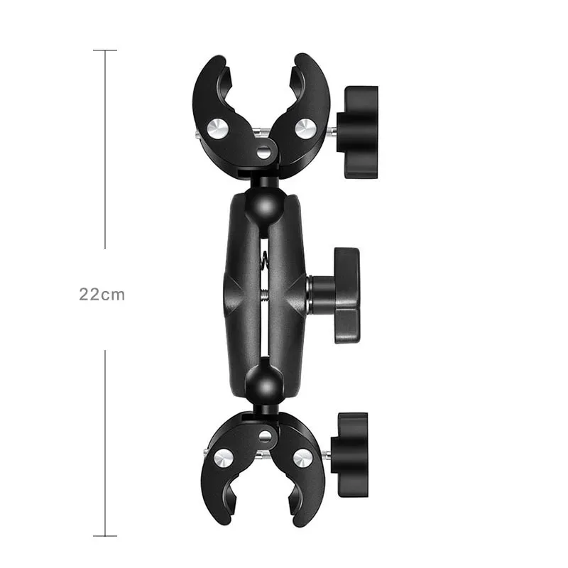 Double support de fixation moto avec perche à selfie extensible 1,5 m pour caméras d'action slide 19
