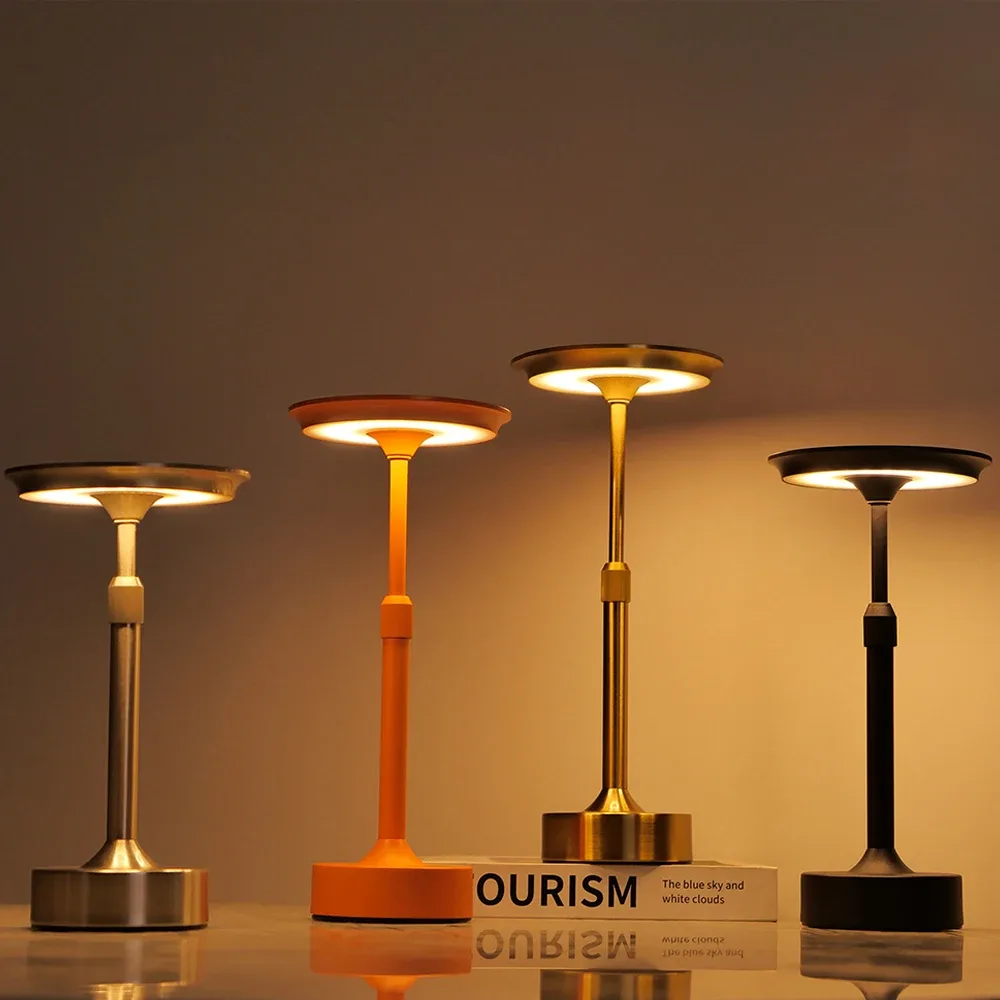 Lampe de table tactile et télescopique en aluminium rechargeable - Image 1