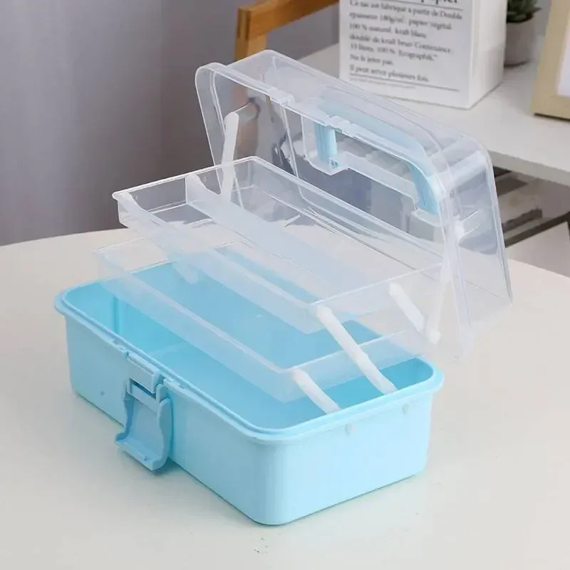 Organisateur de maquillage portable à 3 niveaux pour palettes et poudres slide 4