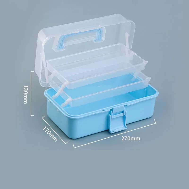 Organisateur de maquillage portable à 3 niveaux pour palettes et poudres slide 7