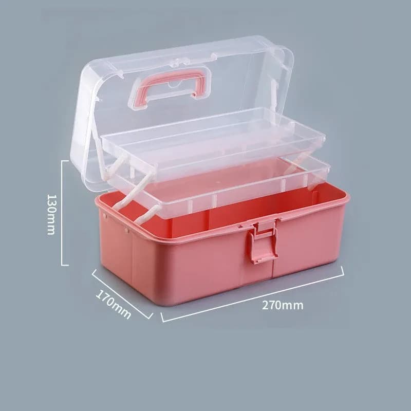 Organisateur de maquillage portable à 3 niveaux pour palettes et poudres slide 9