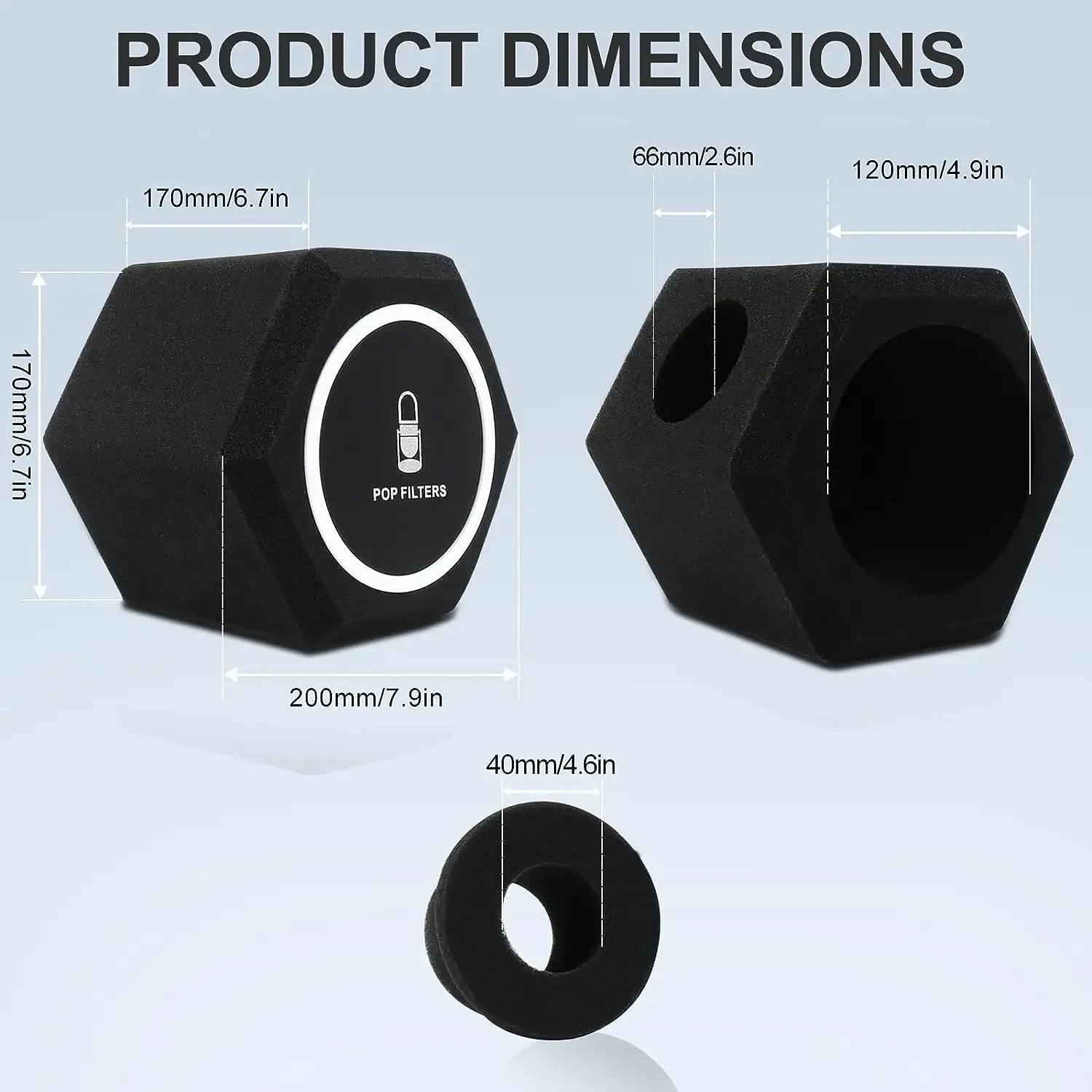 Boule d'isolation vocale avec filtre anti-pop pour microphone de studio - Image 2