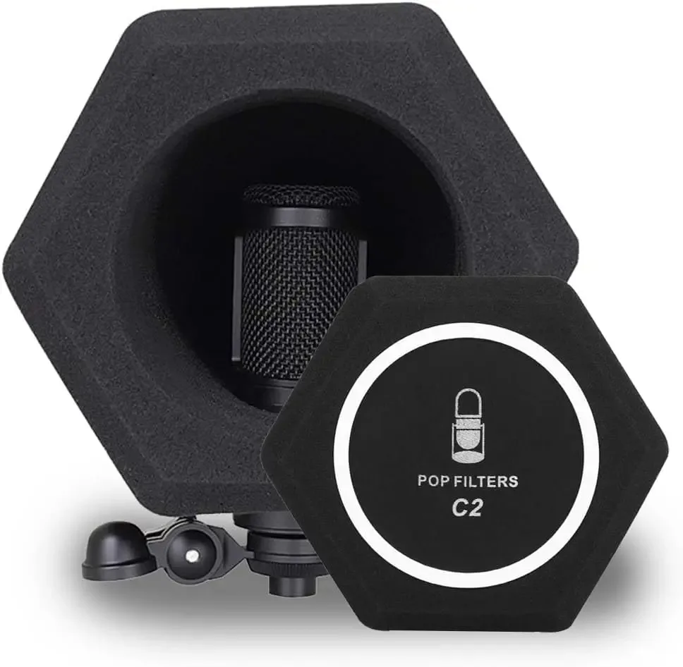 Boule d'isolation vocale avec filtre anti-pop pour microphone de studio - Image 1