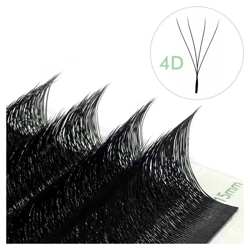 NATUHANA - Extensions de cils en W 4D/5D - Volume pré-fait 0,07 mm - Courbure C/D slide 9