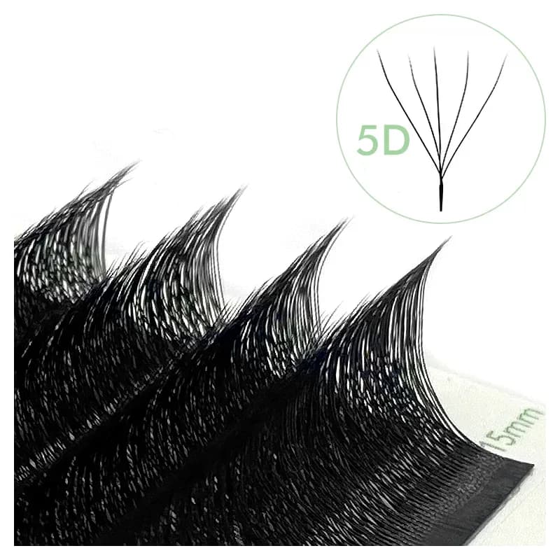 NATUHANA - Extensions de cils en W 4D/5D - Volume pré-fait 0,07 mm - Courbure C/D slide 8