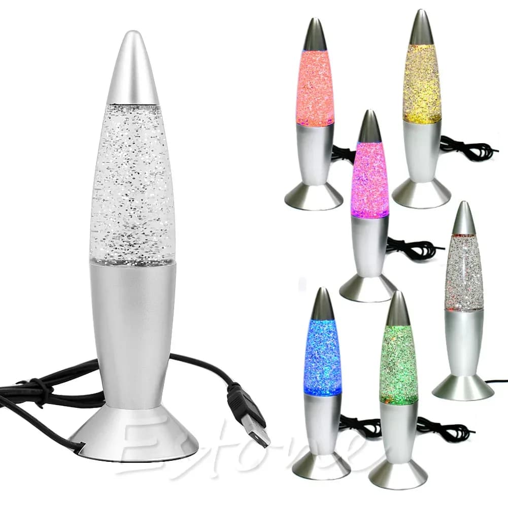 Lampe à lave à paillettes USB multicolore slide 6