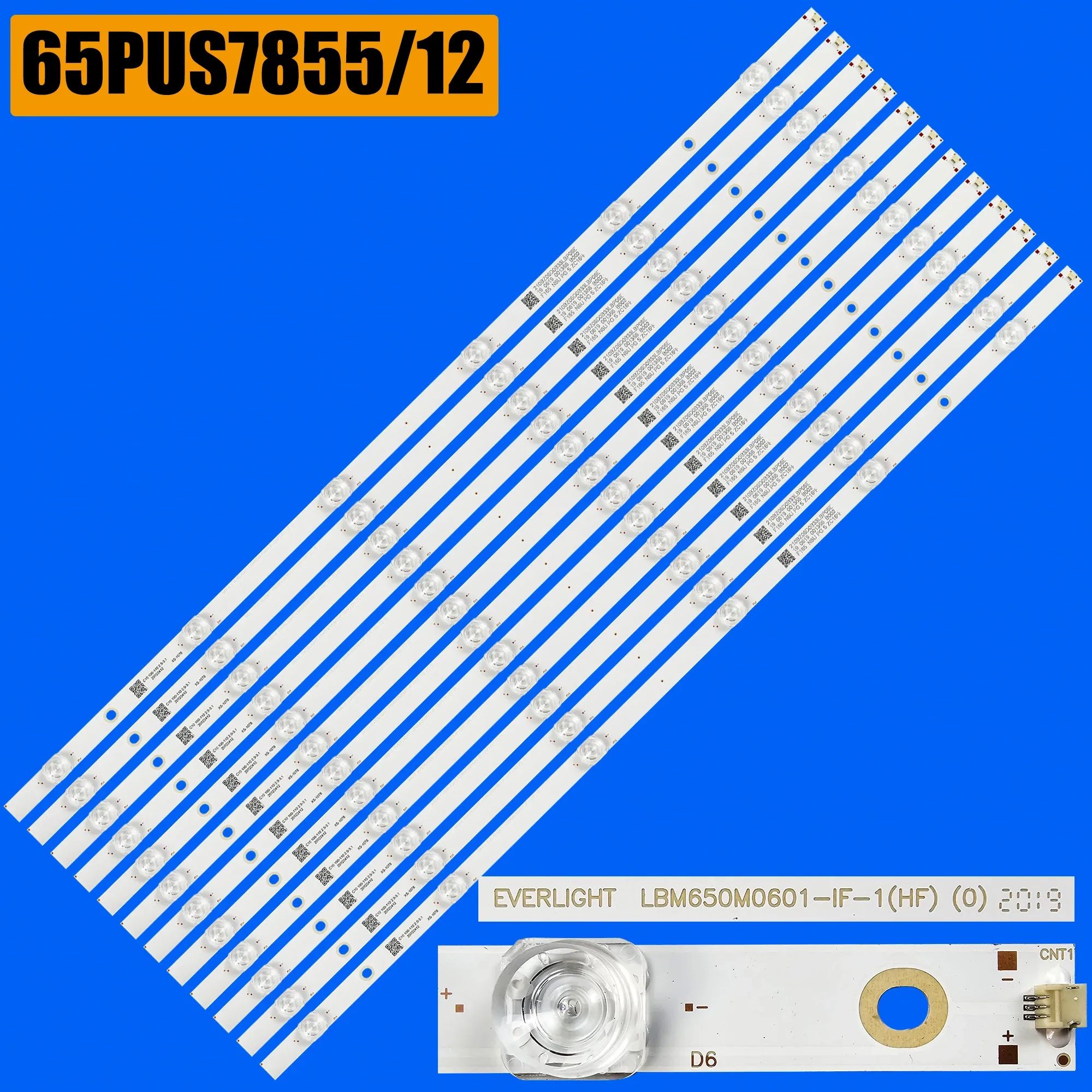 Barre de rétroéclairage LED (6 LED) pour 65PUS6704 65PUS7805/12 65PUS7855/12 65PUS7304 LB-GM3030-GJ0D226512X6PCT9-Y