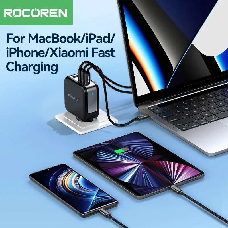 Rocoren - Câble USB-C vers USB-C 100W - Charge Rapide 5A PD 3.1 pour MacBook, iPad et iPhone - Image 3