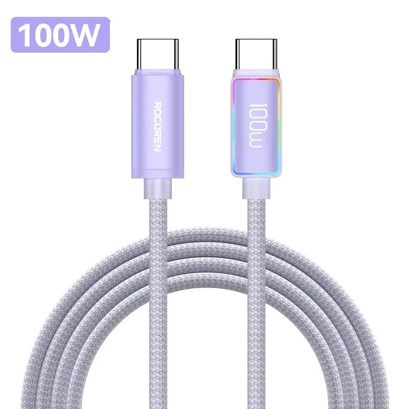 Rocoren - Câble USB-C vers USB-C 100W - Charge Rapide 5A PD 3.1 pour MacBook, iPad et iPhone slide 14