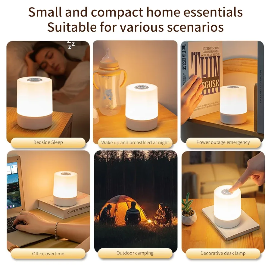 Lampe de chevet LED rechargeable avec télécommande et commande tactile - Image 6