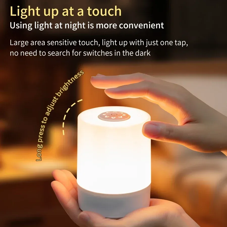Lampe de chevet LED rechargeable avec télécommande et commande tactile - Image 3