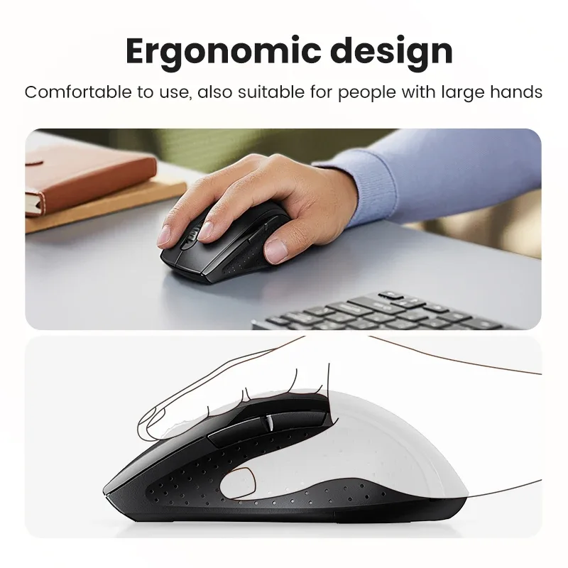 Souris sans fil silencieuse UGREEN 1600 DPI avec récepteur USB 2,4 GHz - Image 4