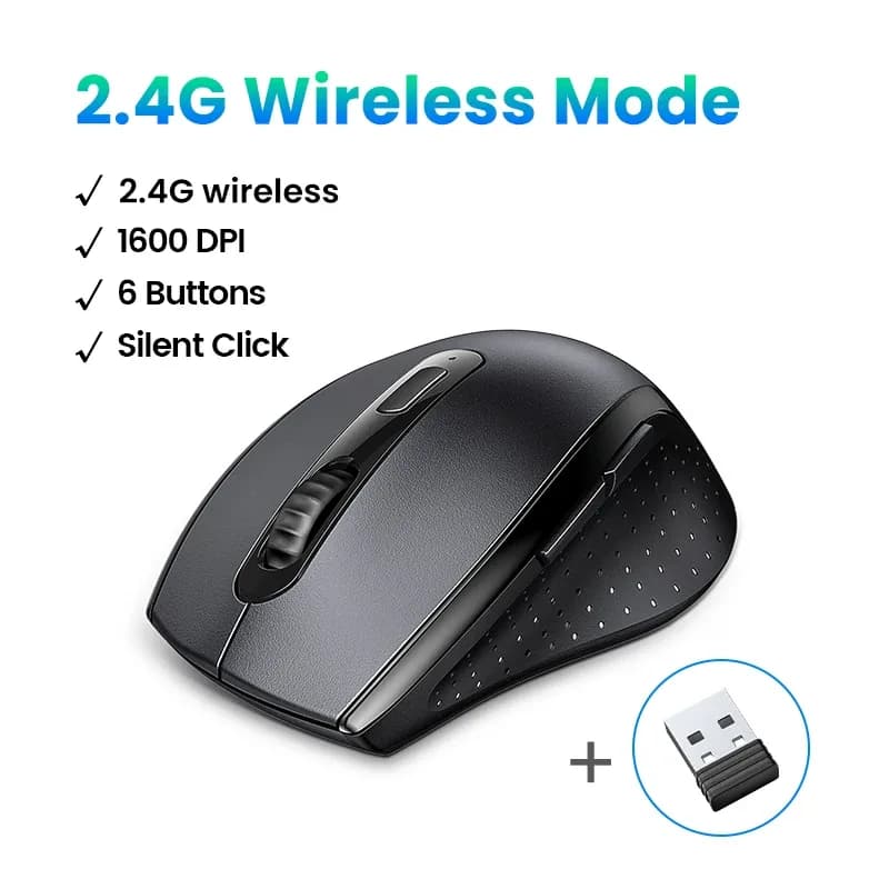 Souris sans fil silencieuse UGREEN 1600 DPI avec récepteur USB 2,4 GHz slide 7