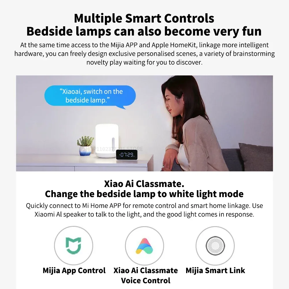 Lampe de chevet intelligente MIJIA 2 - LED RGB, 400 lumens, compatible Apple HomeKit - Image 3
