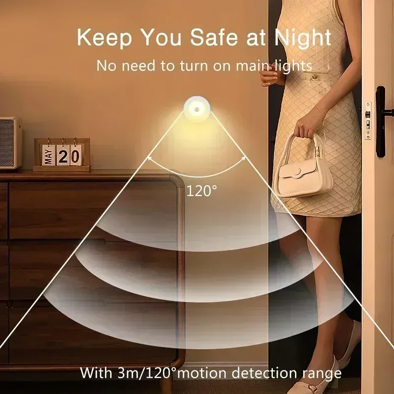 Lampe LED sans fil à détecteur de mouvement et fixation magnétique - Image 2