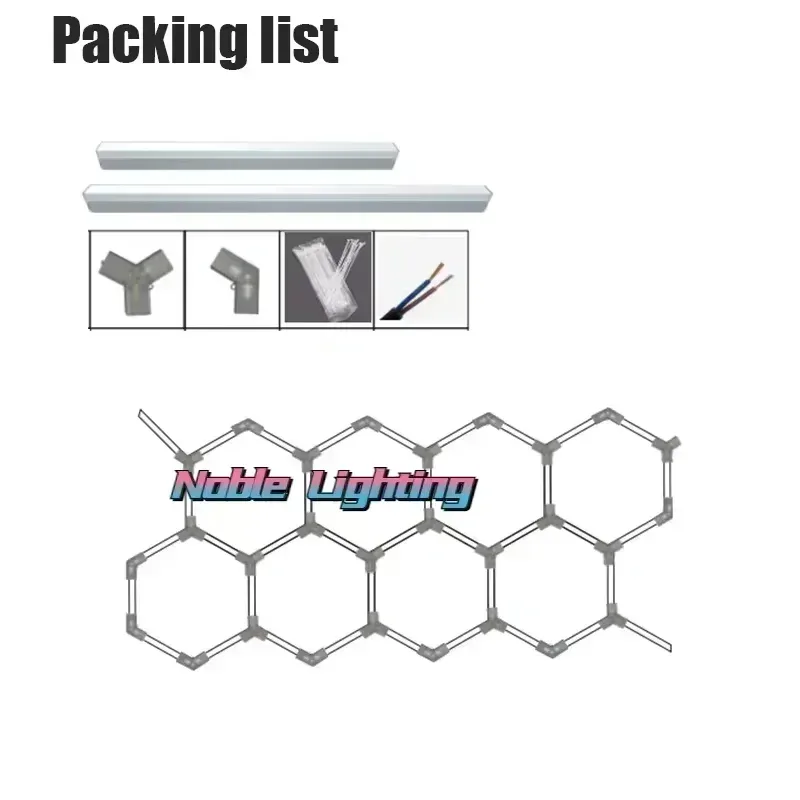 Système d'éclairage LED hexagonal à intensité variable pour garage et showroom - Image 6