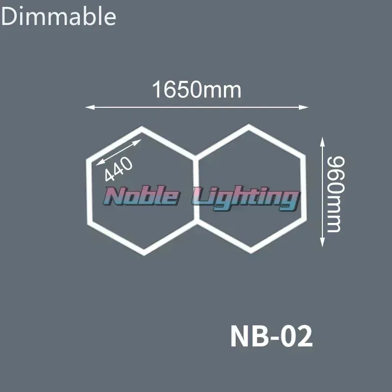 Système d'éclairage LED hexagonal à intensité variable pour garage et showroom slide 10