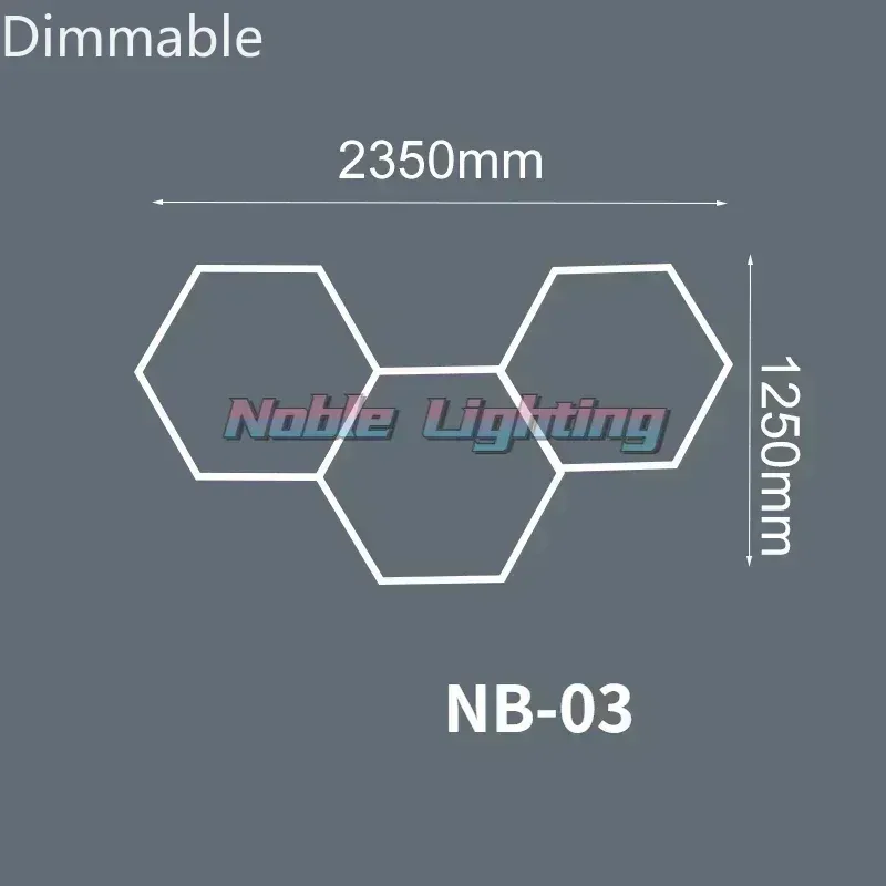 Système d'éclairage LED hexagonal à intensité variable pour garage et showroom slide 11