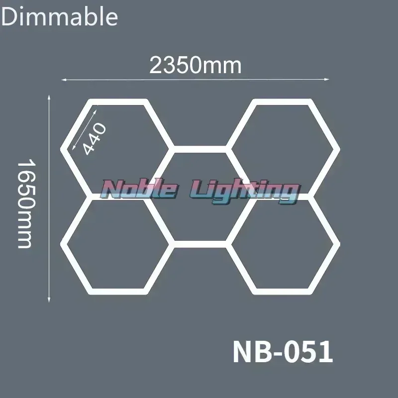 Système d'éclairage LED hexagonal à intensité variable pour garage et showroom slide 9