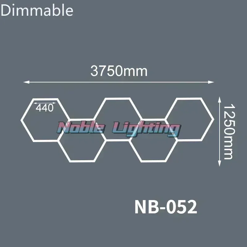 Système d'éclairage LED hexagonal à intensité variable pour garage et showroom slide 14