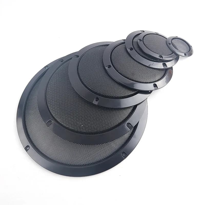 Grille de protection pour haut-parleur avec cadre en plastique et maille métallique (2 à 10 pouces) - Image 1