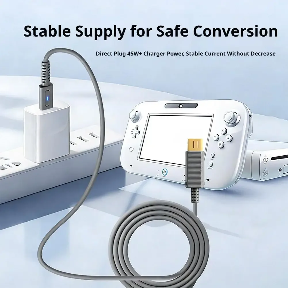 Câble de charge USB-C 45W PD pour Nintendo Wii U - 1,8 m - Image 5