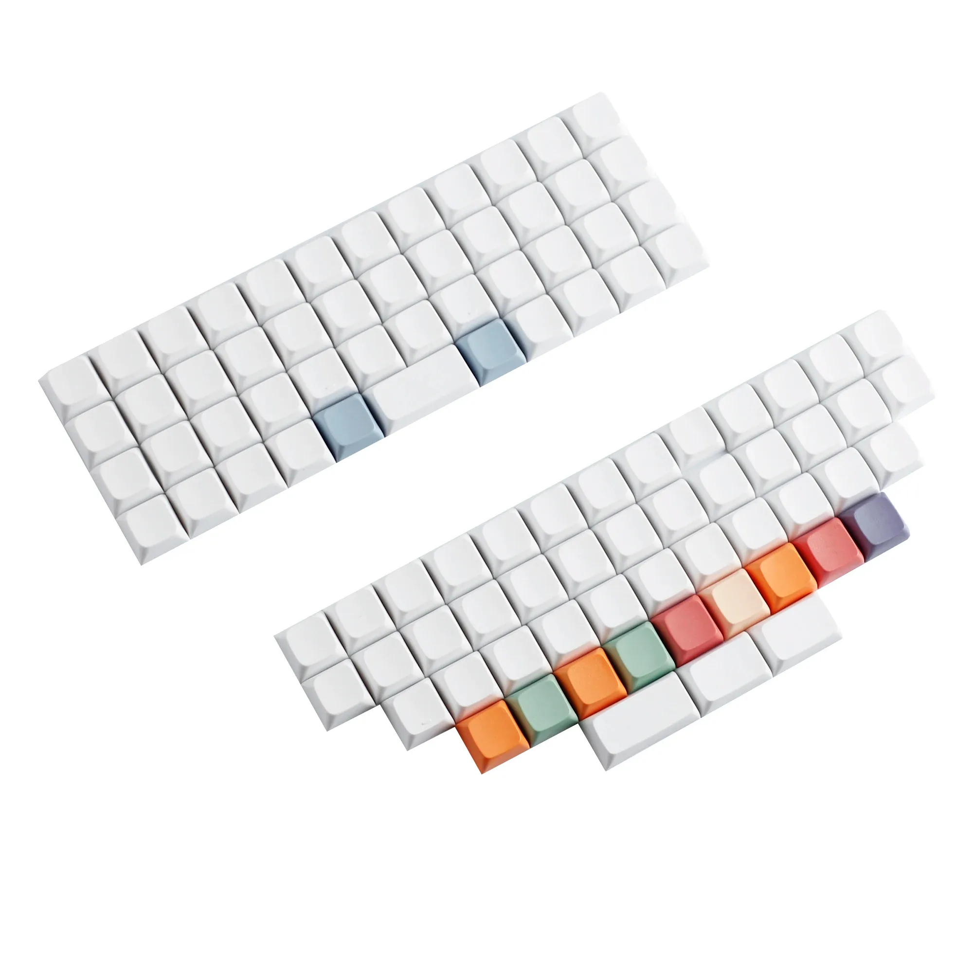 Touches PBT XDA V2/DSA sans légende pour claviers ortholinéaires (XD75, ID75, Corne, Planck, Preonic, Niu40)