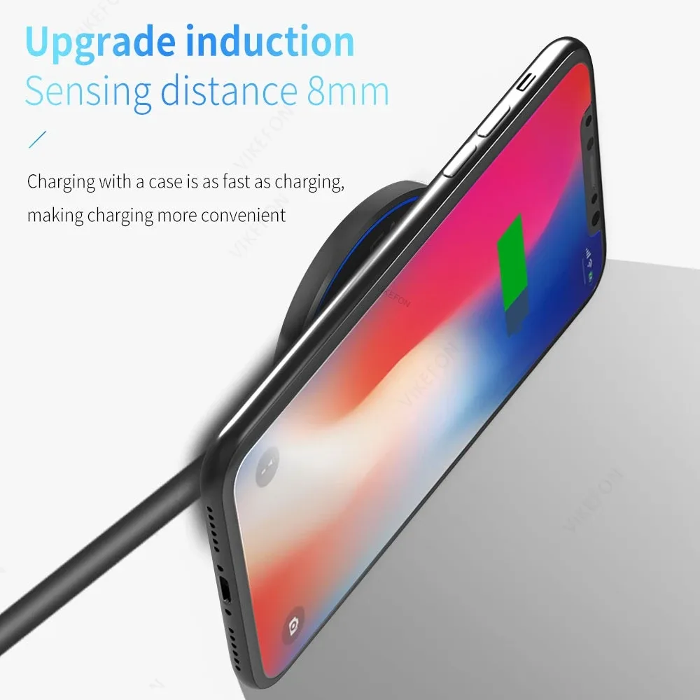 Mini station de charge rapide sans fil avec support LED slide 4