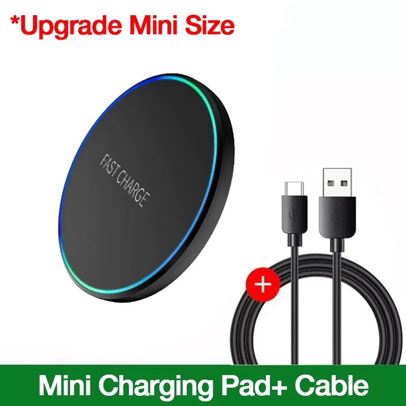 Mini station de charge rapide sans fil avec support LED slide 8